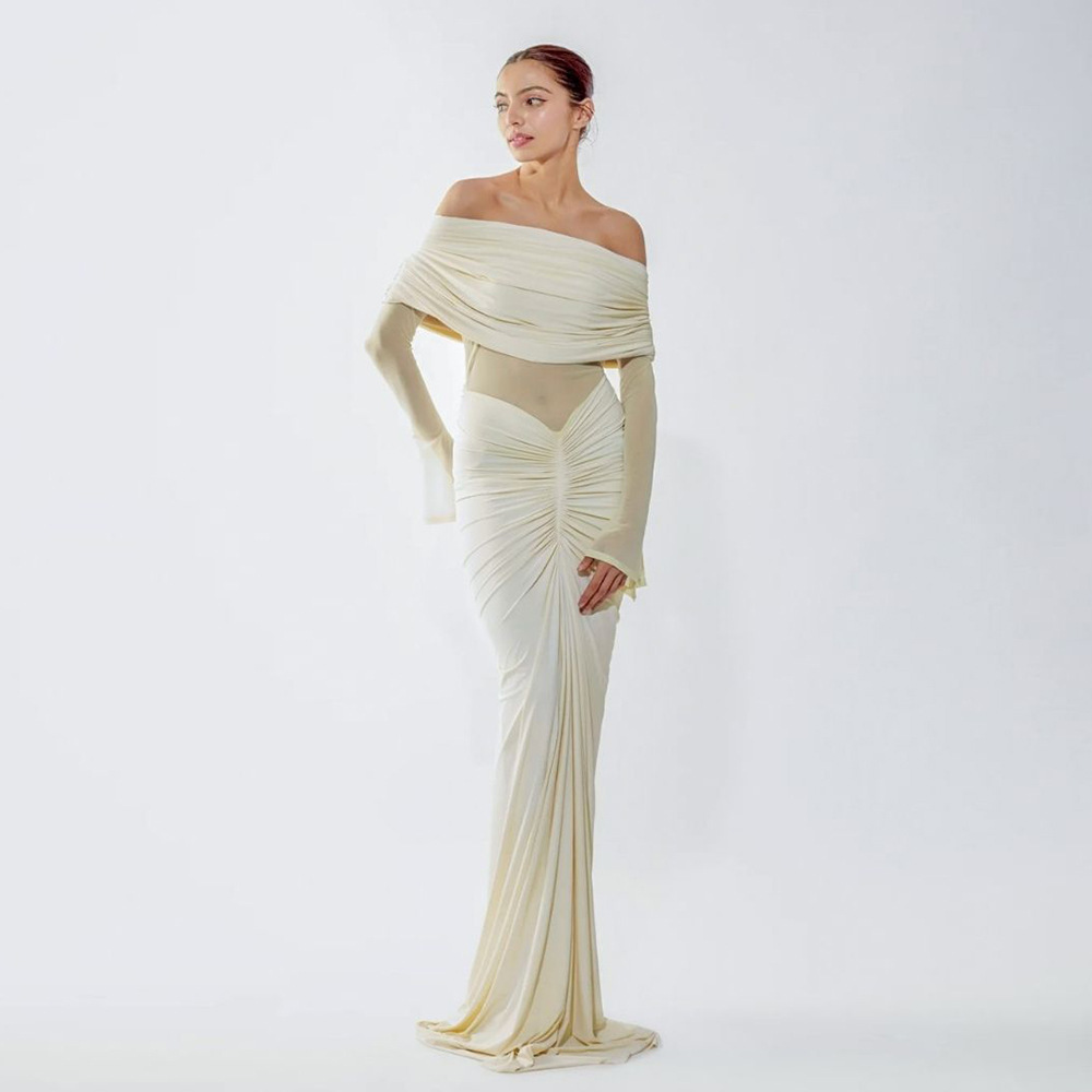 Beige Women Prom Dress Sexy Of - مراجعة Women'S Formal Wear Wedding Guest وسعره