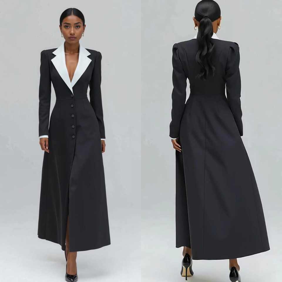 A Line Women Long Blazer Jacke - مراجعة Women'S Formal Wear Wedding Guest وسعره