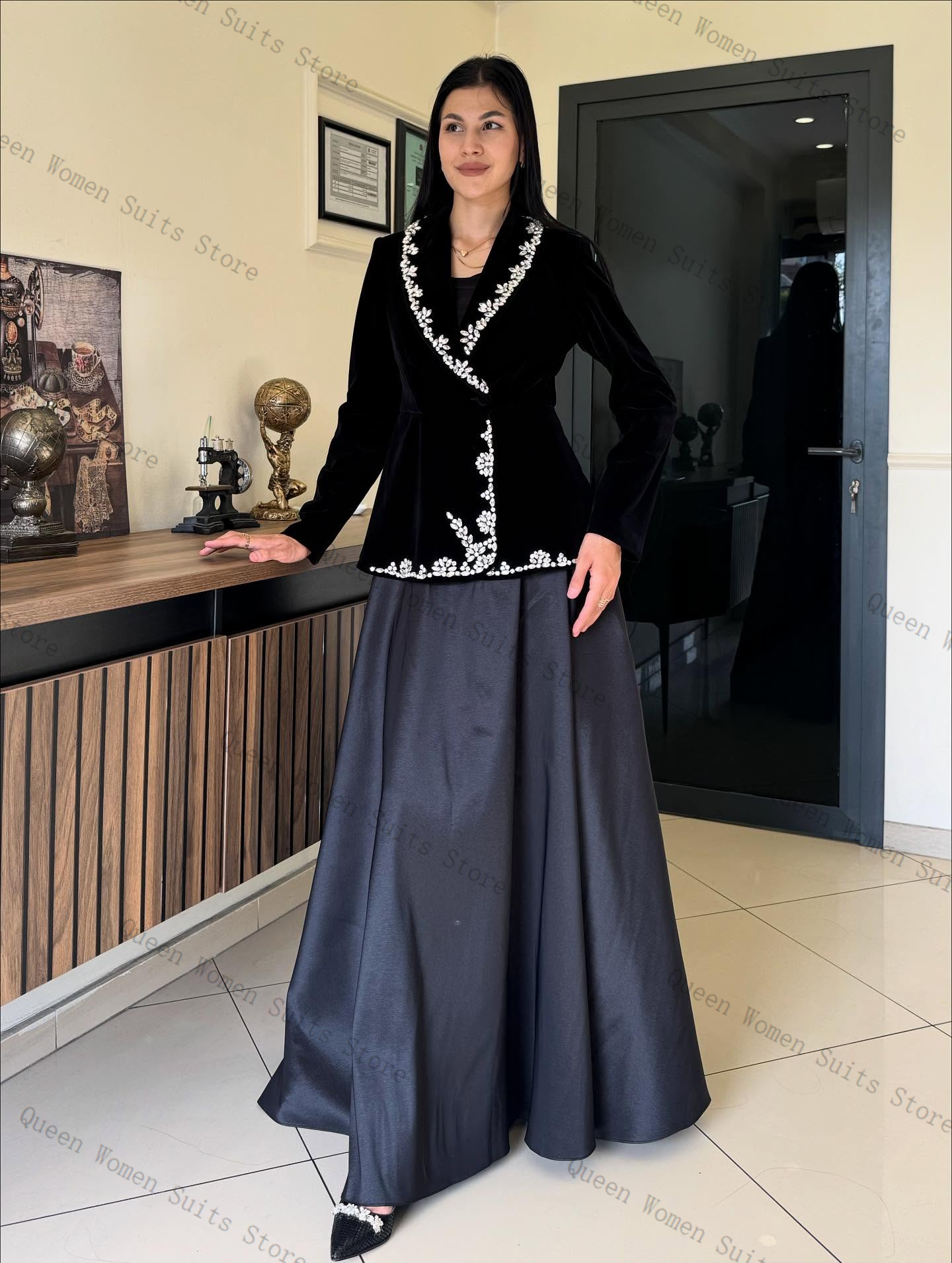 Velvet Women Suit Skirt Set 2  - مراجعة Women'S Formal Wear Wedding Guest وسعره