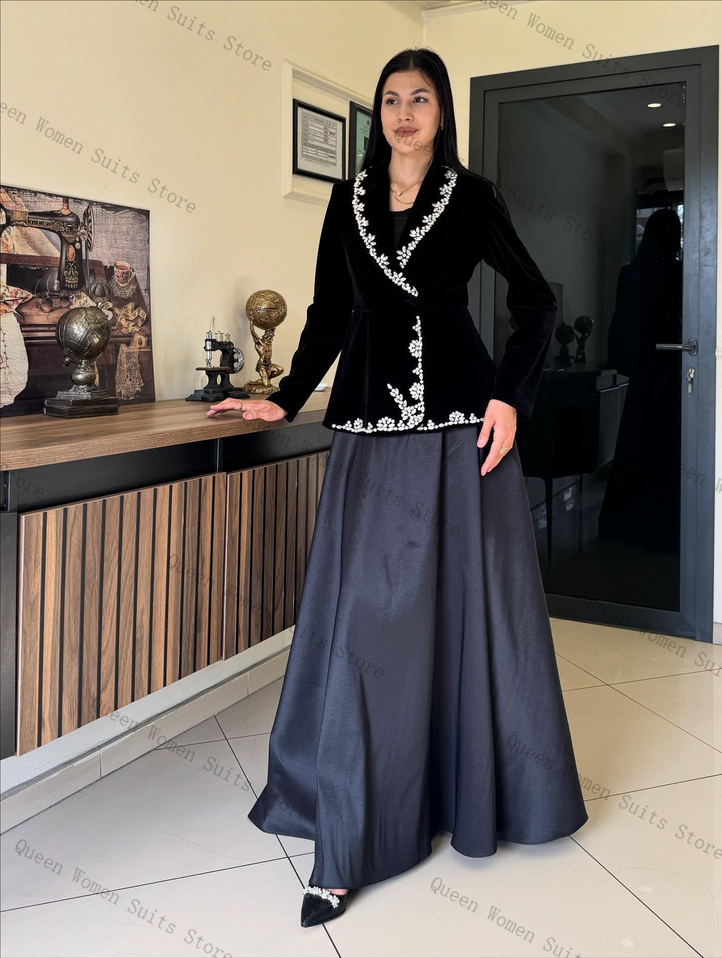 Velvet Women Suit Skirt Set 2  - مراجعة Women'S Formal Wear Wedding Guest وسعره