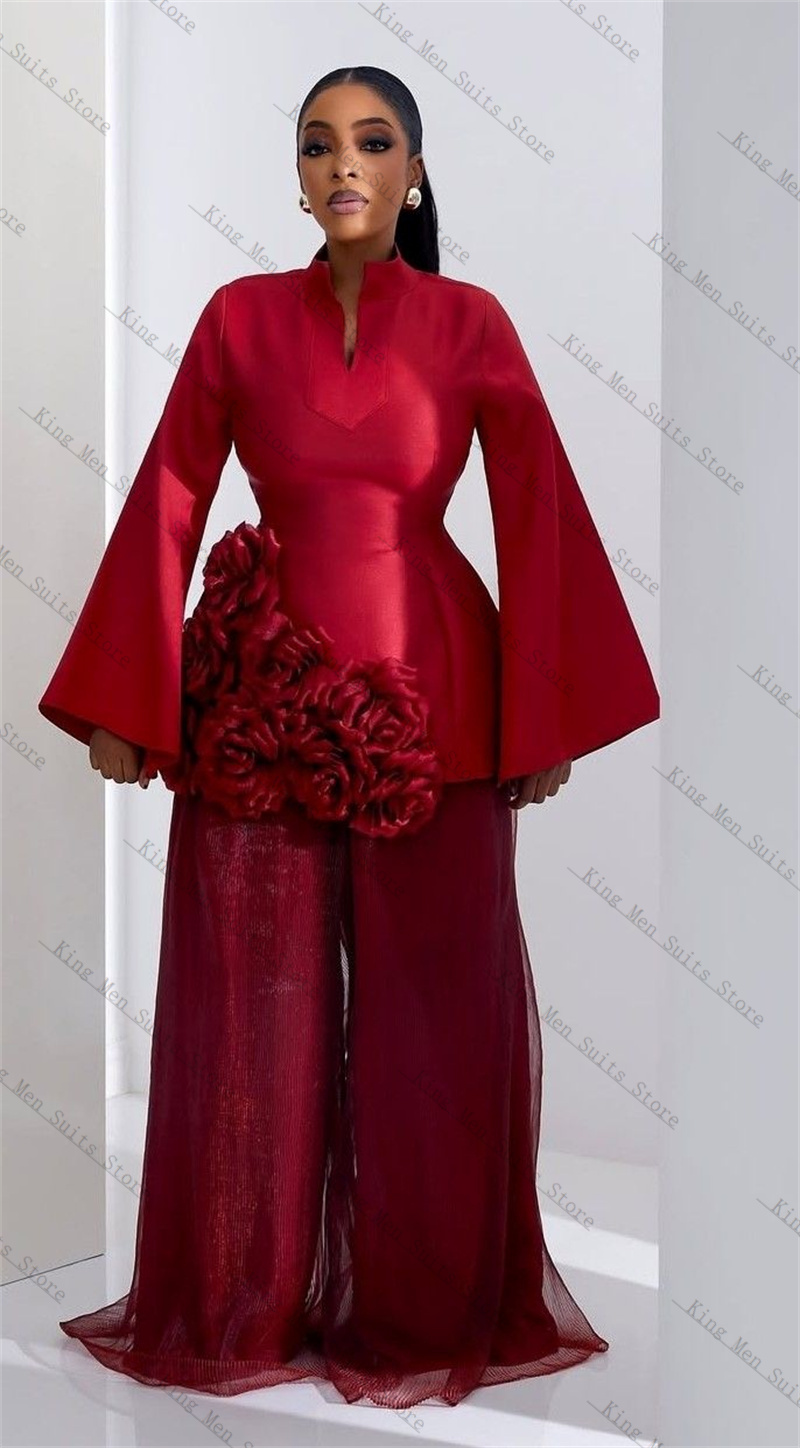 Burgundy Women Suit Set 2 Pcs  - مراجعة Women'S Formal Wear Wedding Guest وسعره