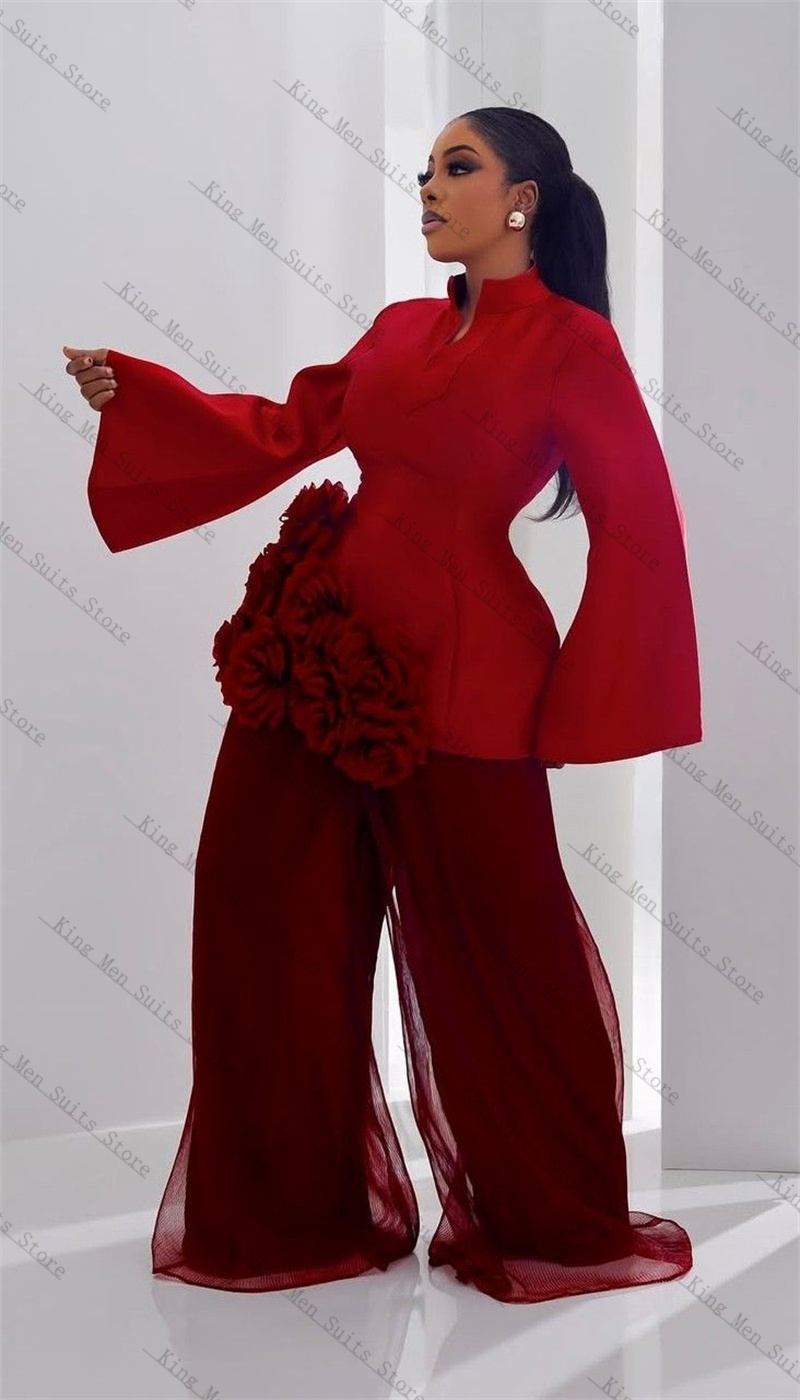 Burgundy Women Suit Set 2 Pcs  - مراجعة Women'S Formal Wear Wedding Guest وسعره