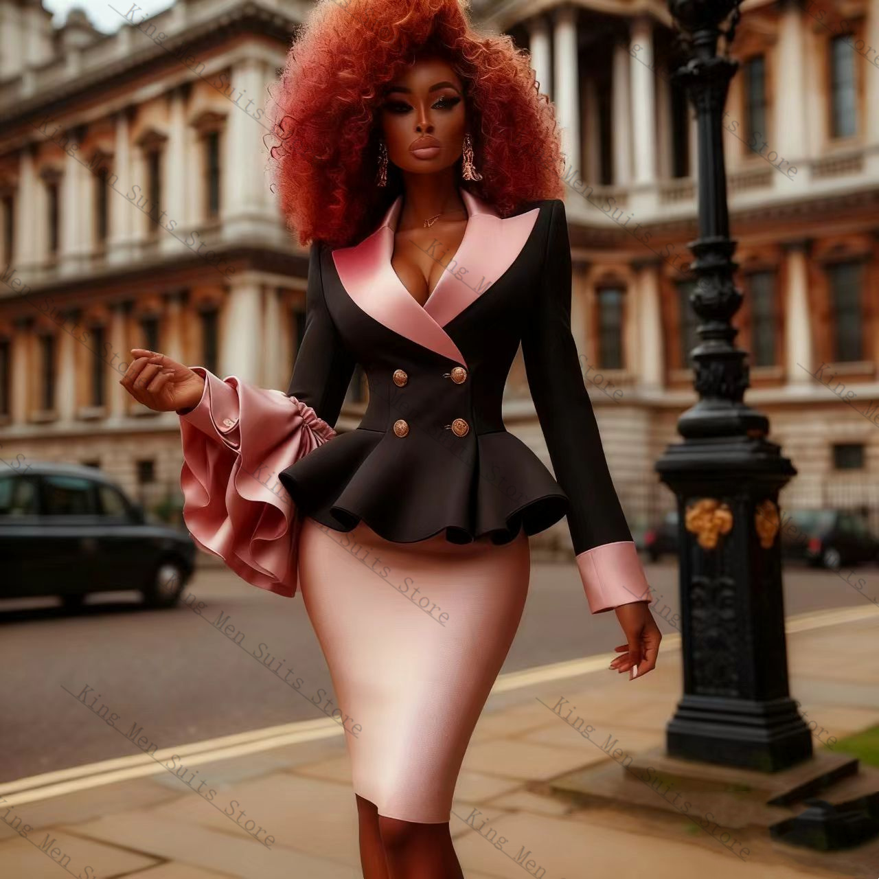 Black Pink Women Suit Set 2 Pc - مراجعة Women'S Formal Wear Wedding Guest وسعره