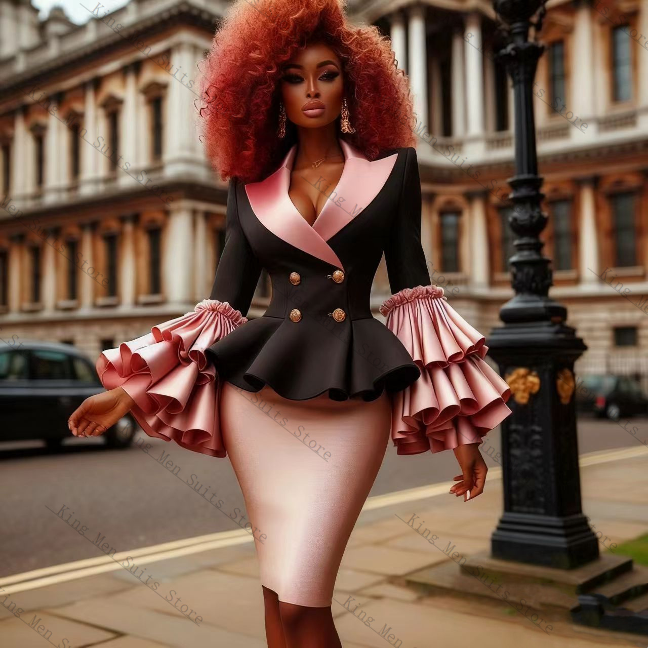 Black Pink Women Suit Set 2 Pc - مراجعة Women'S Formal Wear Wedding Guest وسعره