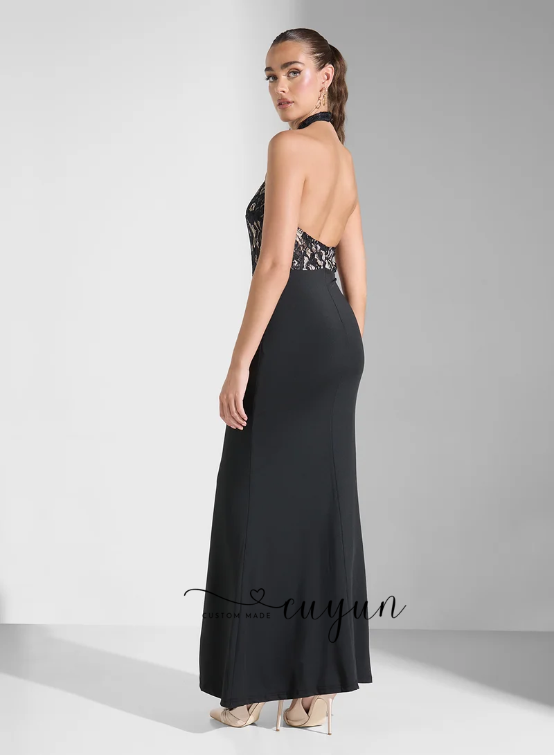 CUYUN Customized Black Sexy La - مراجعة Women'S Formal Dinner Wear وسعره
