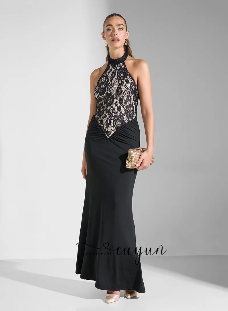 CUYUN Customized Black Sexy La - مراجعة Women'S Formal Dinner Wear وسعره