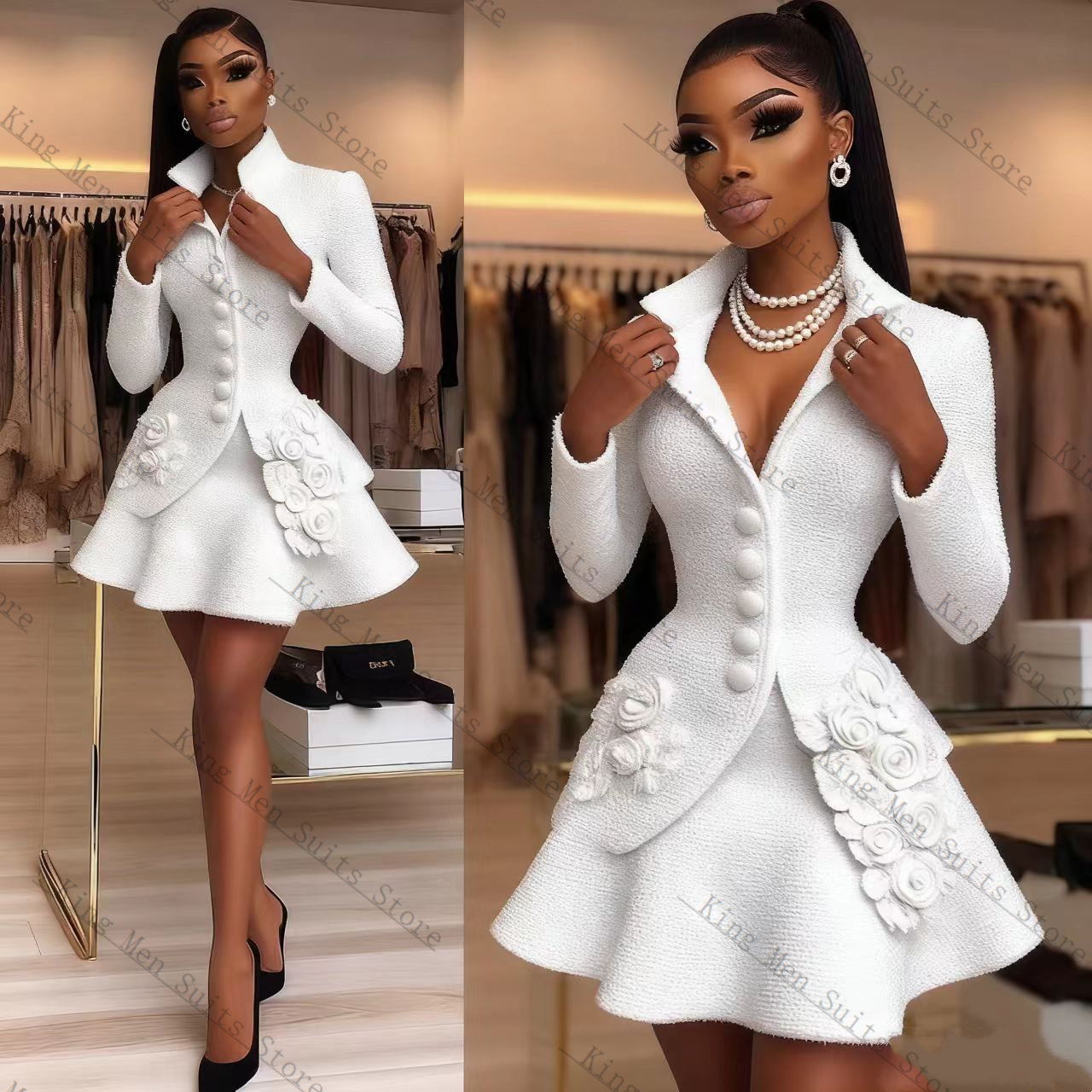 Luxury White Women Suit Set 2  - مراجعة Women'S Formal Wear Wedding Guest وسعره