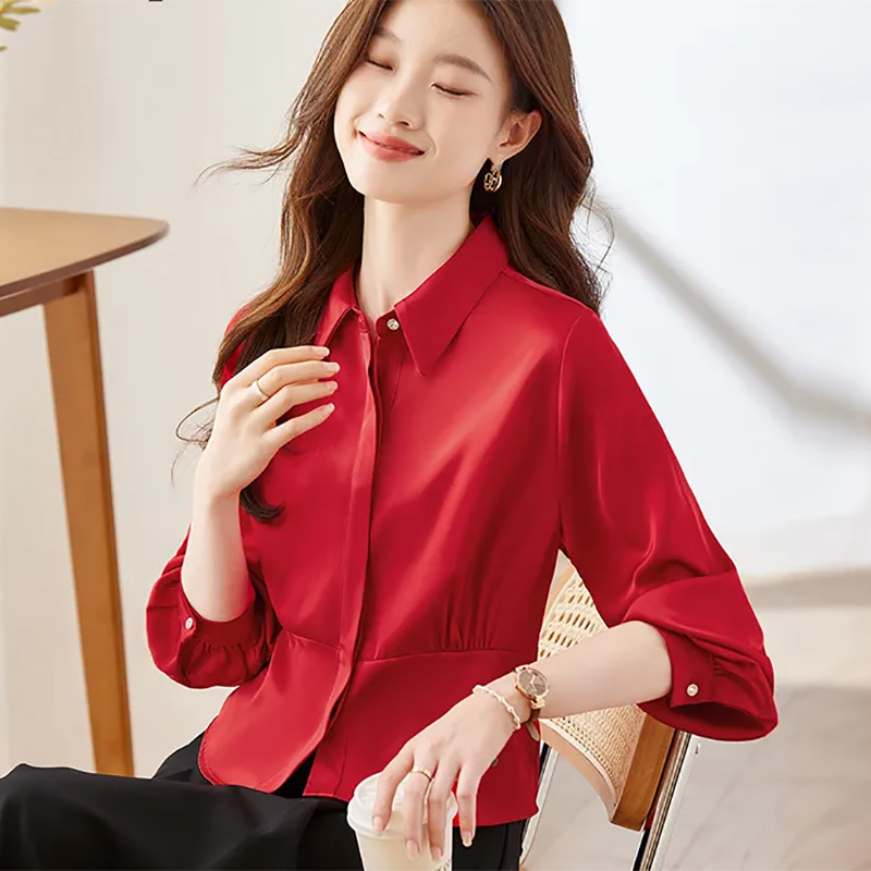 Long Sleeve Shirts Womens Cott - مراجعة Women Formal Wear Korean وسعره