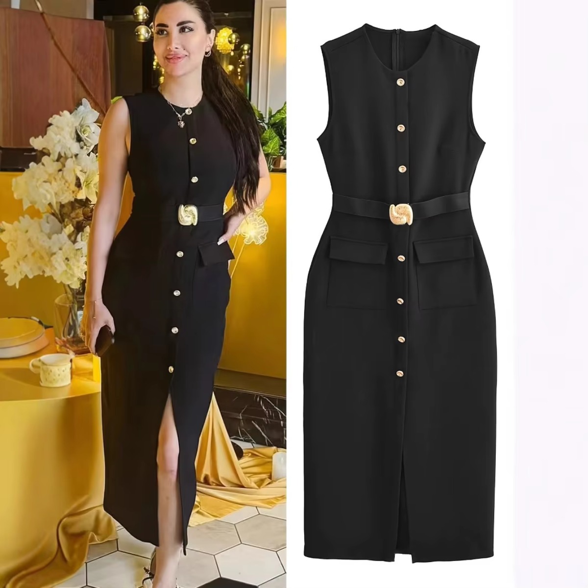 Woman‘s Sleeveless Crew-neck S - مراجعة Women'S Formal Dinner Wear وسعره