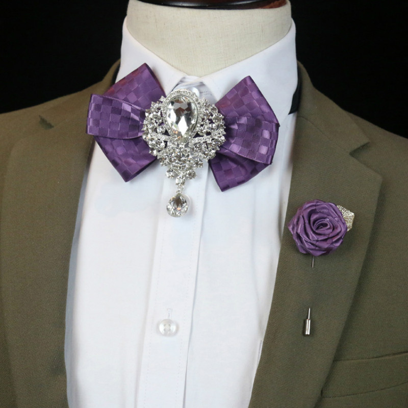 Men's Wedding Rhinestone Bow T - مراجعة Women Formal Wear Korean وسعره