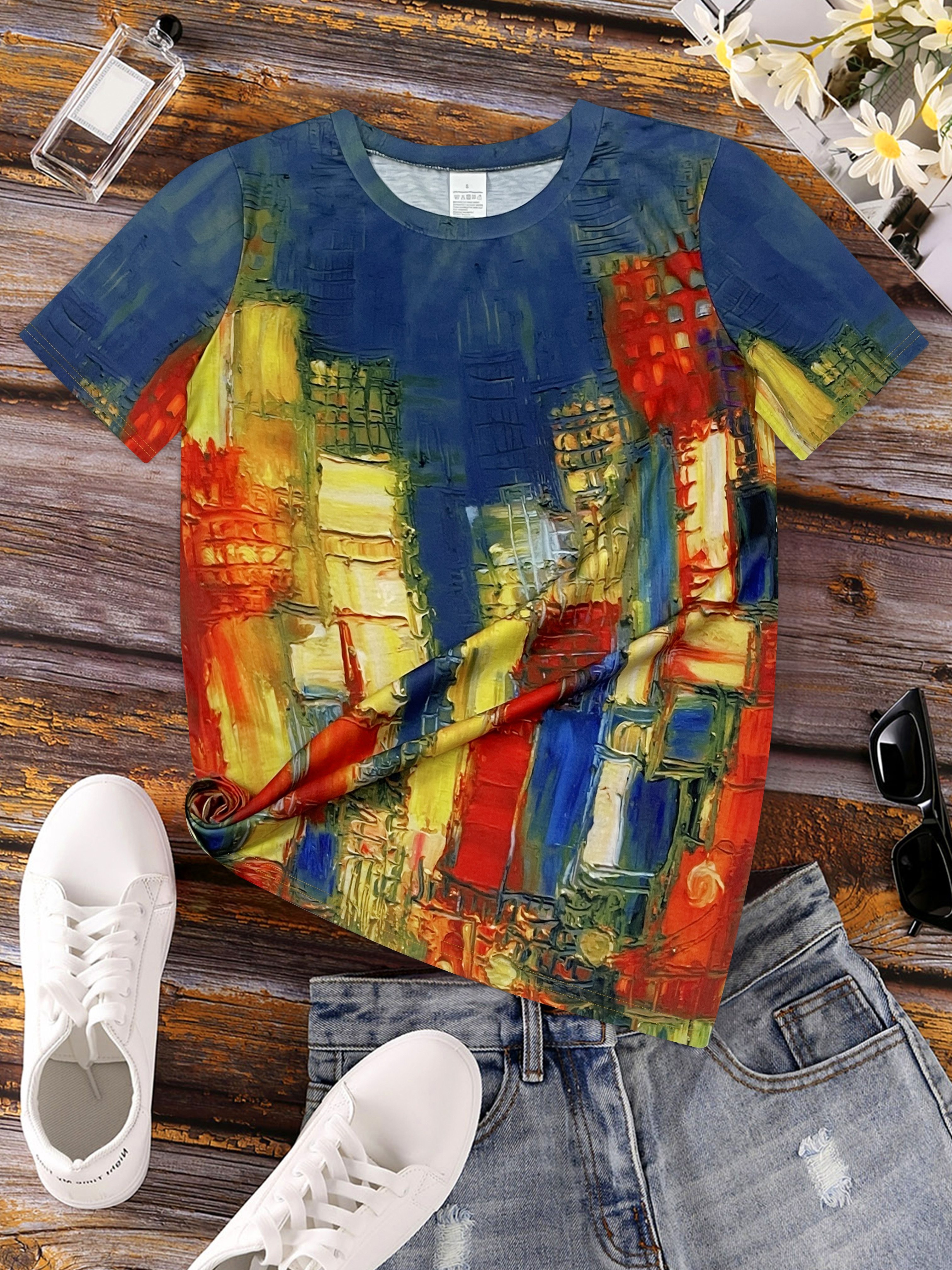 Vibrant Cityscape Women's Tee  - مراجعة Women'S Formal Day Wear وسعره