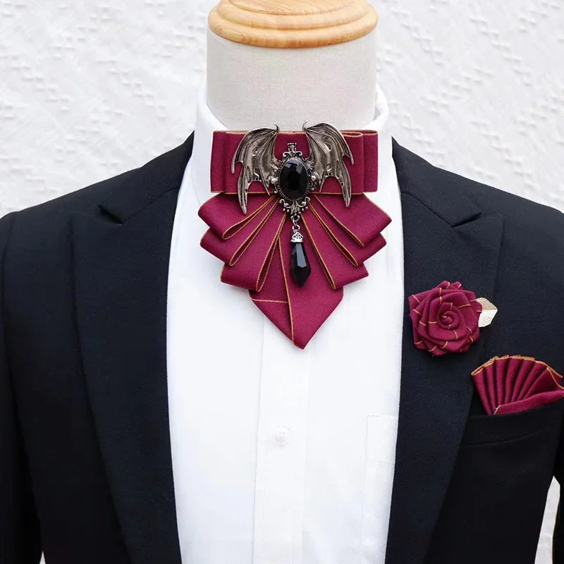 Men's Bow Tie Brooch Set Briti - مراجعة Women Formal Wear Korean وسعره
