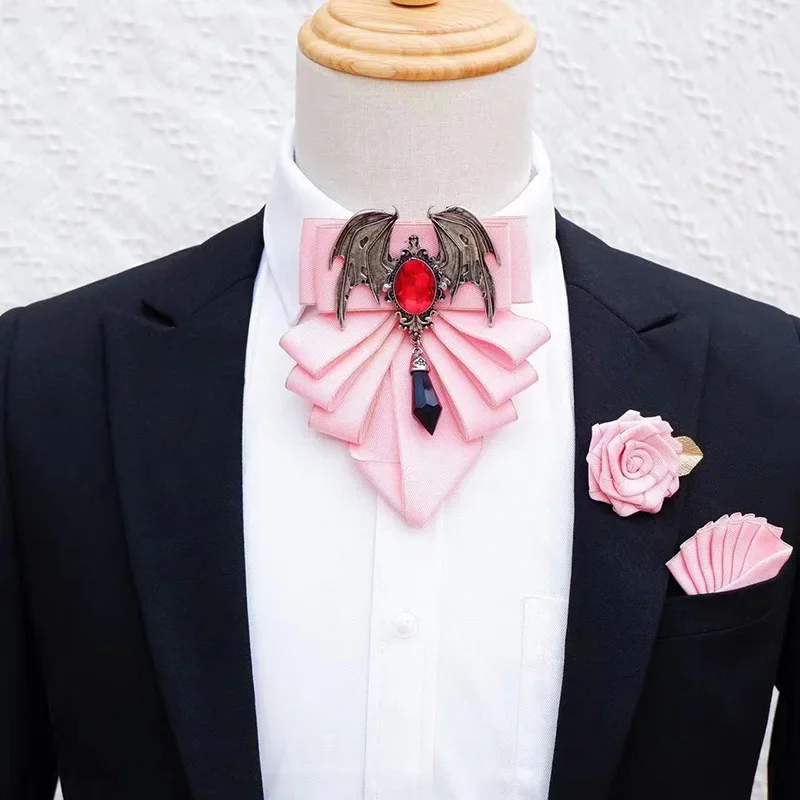 Men's Bow Tie Brooch Set Briti - مراجعة Women Formal Wear Korean وسعره