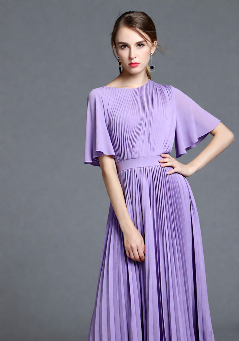 Women's Lilac Cape Sleeve Plea - مراجعة Women'S Formal Wear Wedding Guest وسعره
