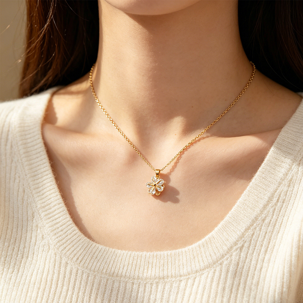 Versatile Flower Pendant Neckl - مراجعة Women'S Formal Dinner Wear وسعره