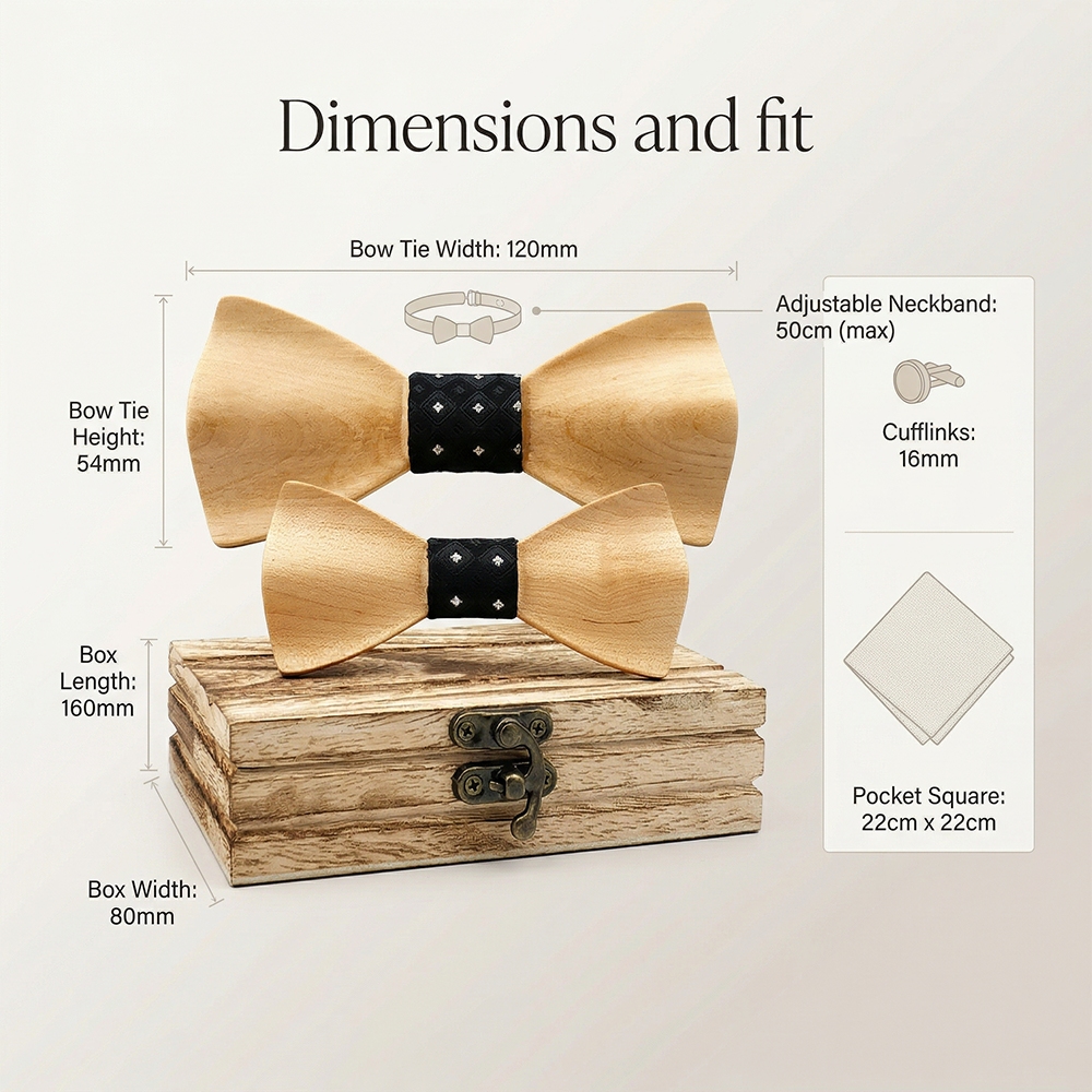 Wooden Bowtie Kit Father and k - مراجعة Women'S Formal Dinner Wear وسعره