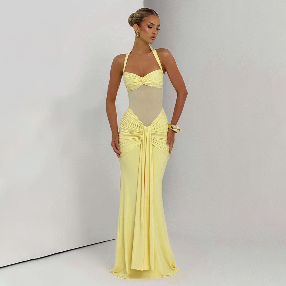 Elegant Patchwork Maxi Dress f - مراجعة Women'S Formal Day Wear وسعره