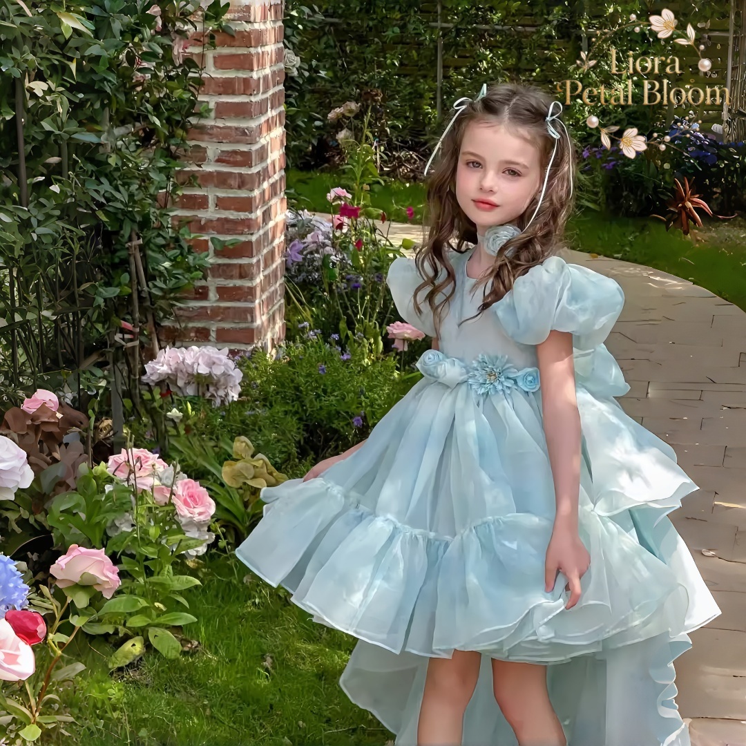 Blue Tulle Gown  Girls' Bow Pa - مراجعة Women'S Formal Wear For Girls وسعره
