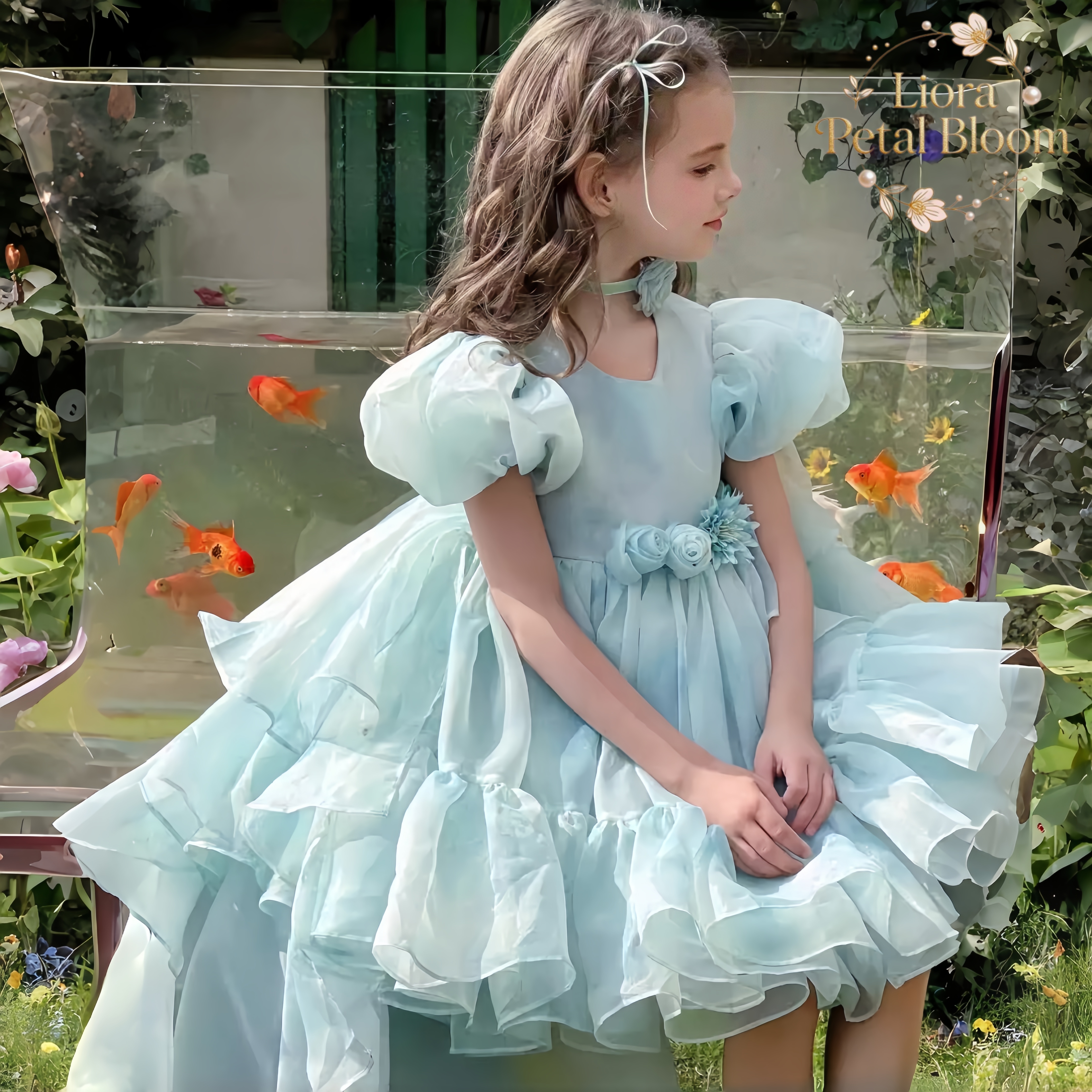 Blue Tulle Gown  Girls' Bow Pa - مراجعة Women'S Formal Wear For Girls وسعره